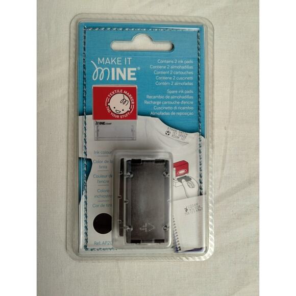 Make It Mine Ink Pad 2-Pack Refills for Textile Marker - Black - Picture 1 of 2